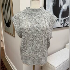 John + Jenn Gray Cable Knit Sweater